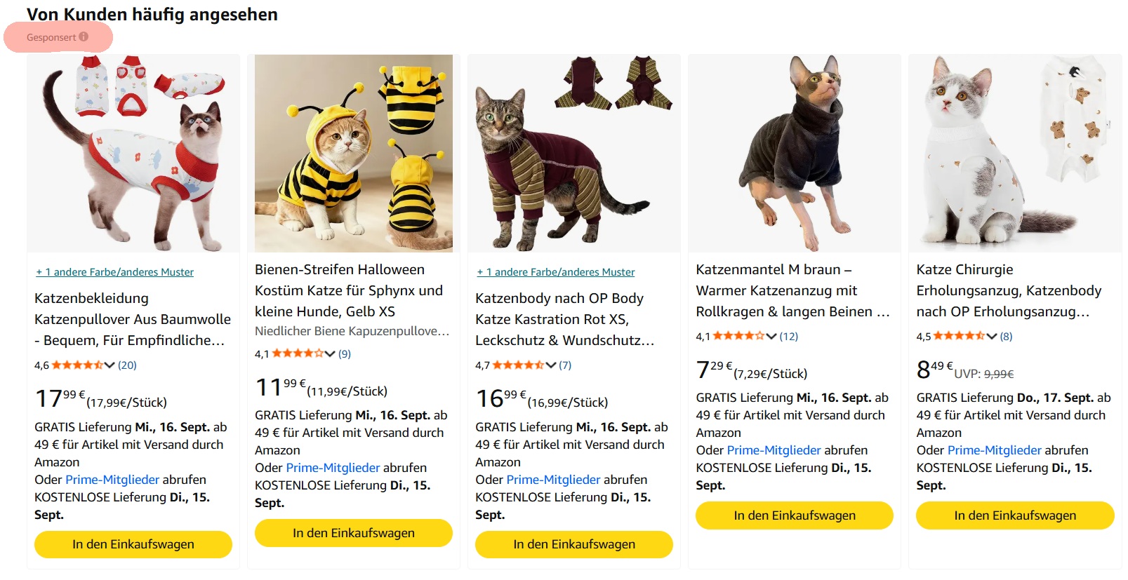 von kunden häufig angesehen gesponserter bereich