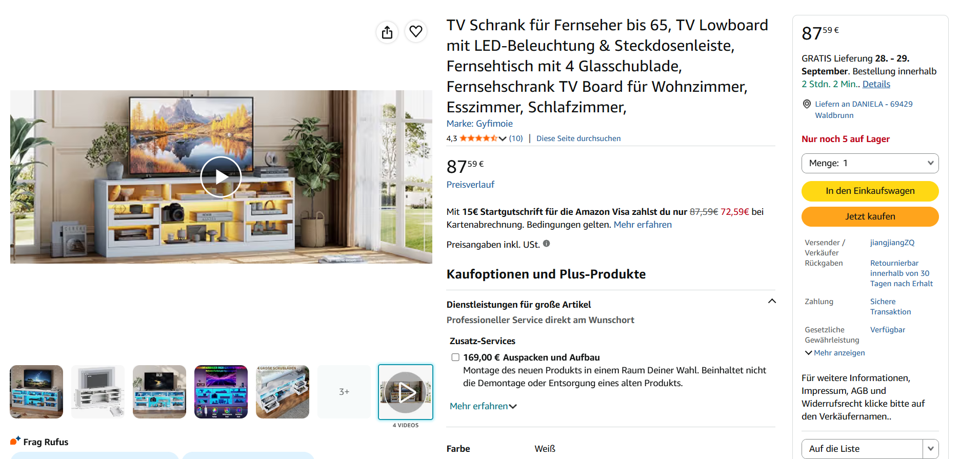 shoppable video zu produktdetailseite hinzufügen