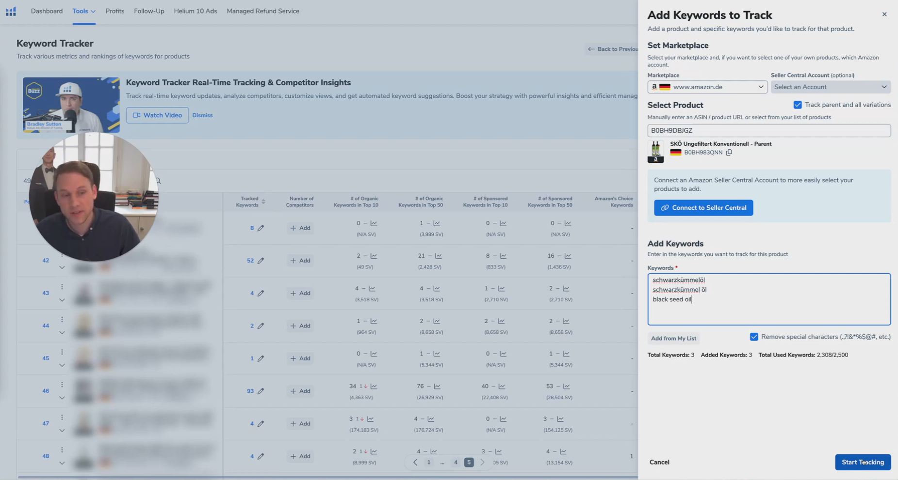produktübersicht keyword tracker analysetool