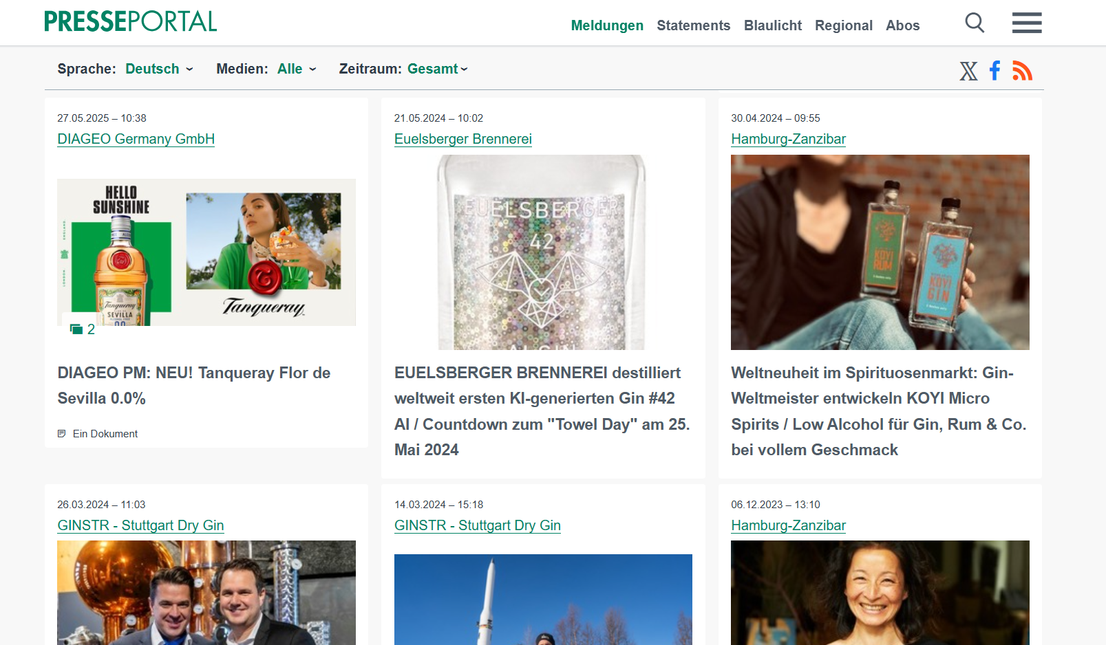 news aus der ginbranche pressemitteilung backlink