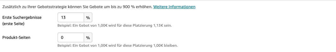Gebote anpassen