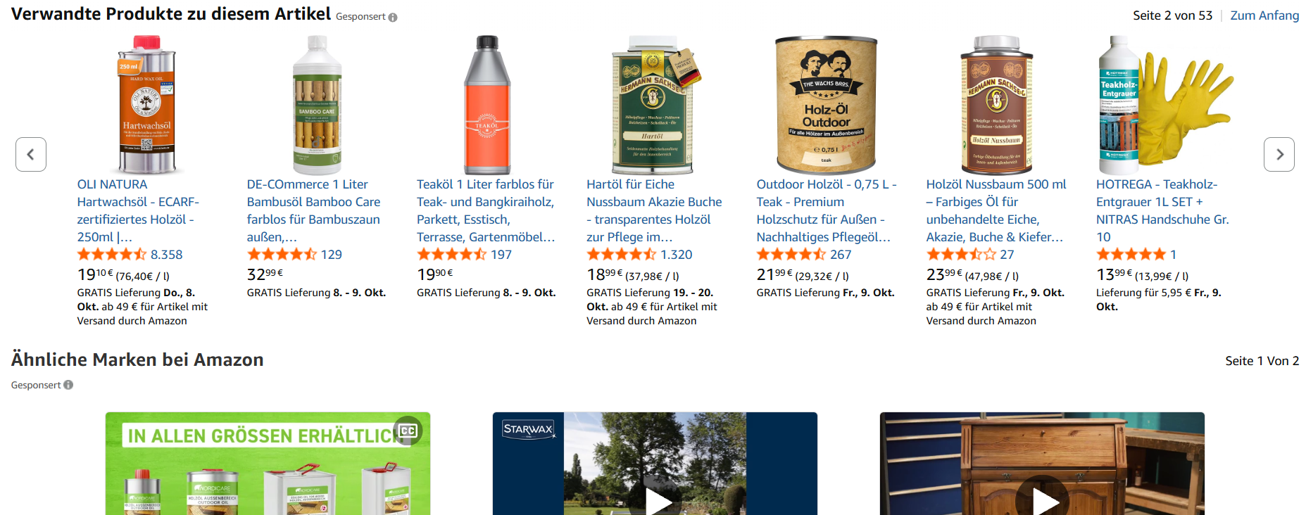 sponsored products und sponsored brands mit produkttargeting