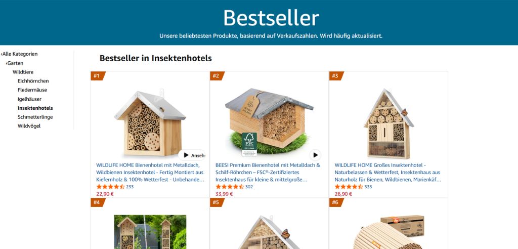 insektenhotels mit hohen verkaufszahlen browse and discovery