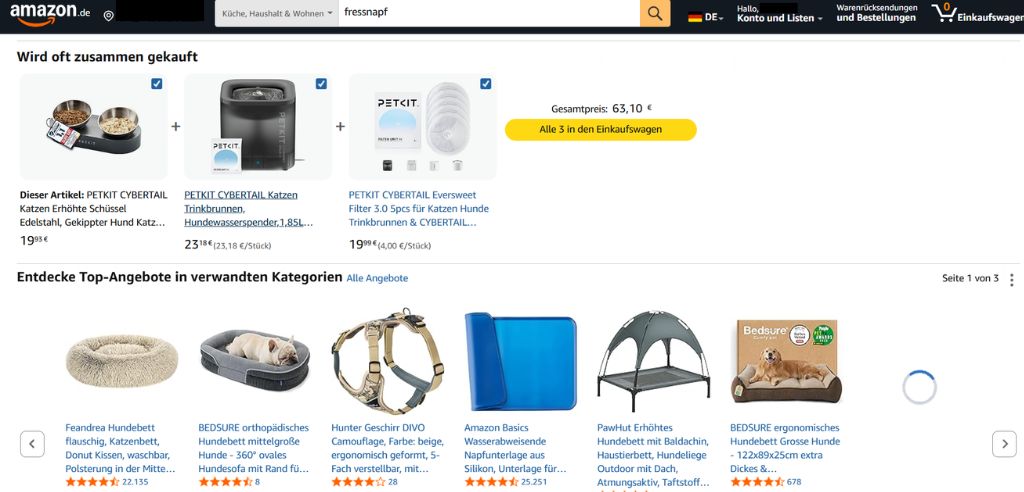 organische produktempfehlungen von amazon