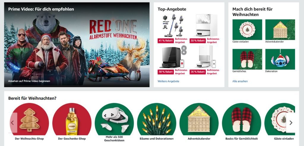 prominente platzierung von amazon top deals