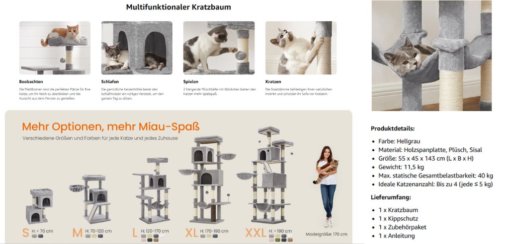 A+-Inhalte wirken viel attraktiver auf Interessenten als ein reiner Beschreibungstext