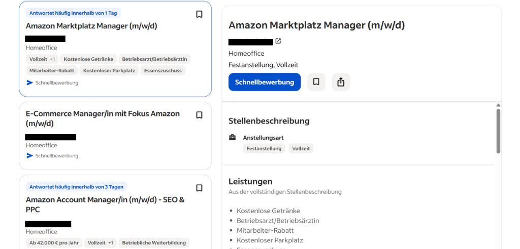 stellenanzeigen amazon manager auf indeed