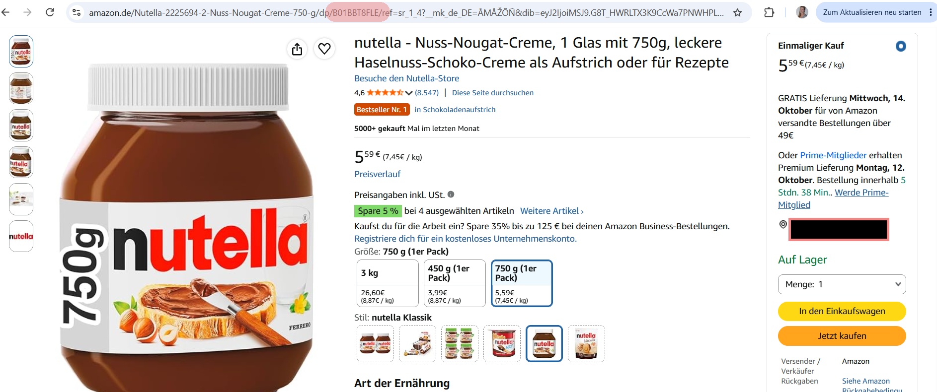 Die ASIN ist in der Amazon-URL hinter /dp/ zu finden