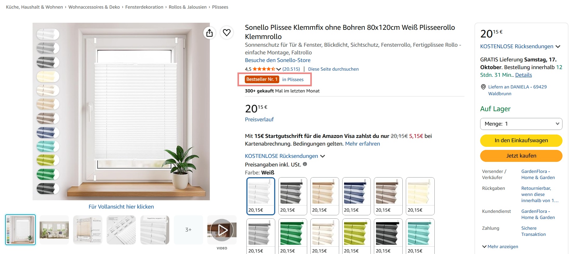 Bestseller werden auf Amazon gesondert hevorgehoben