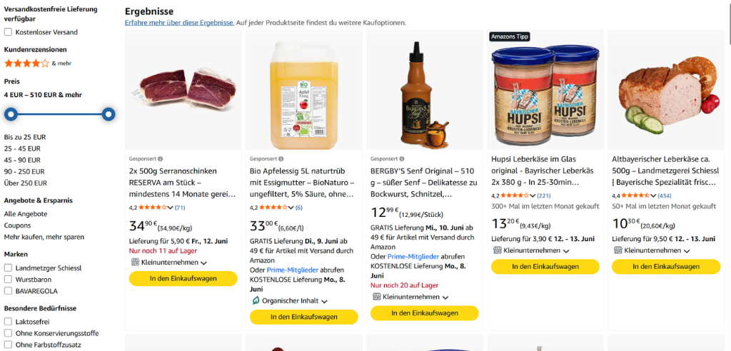 bestseller in der kategorie lebensmittel