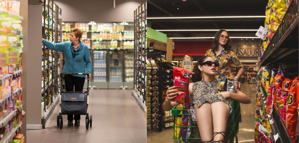 wocheneinkauf im ladengeschäft vs. ecommerce 