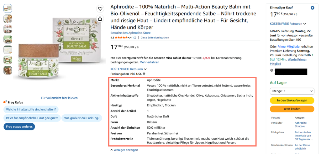 merkmale von kosmetikprodukten für verschiedene zielgruppenvorlieben